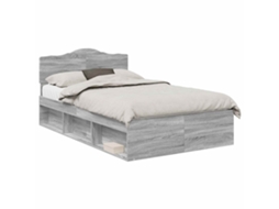 Estrutura da Cama com Cabeceira Cinza Sonoma 120x190 cm MAISON EXCLUSIVE