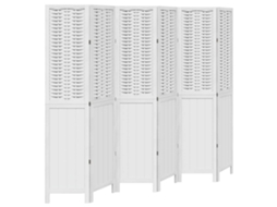 Biombo de divisão VIDAXL Branco Madeira (215x180 cm)