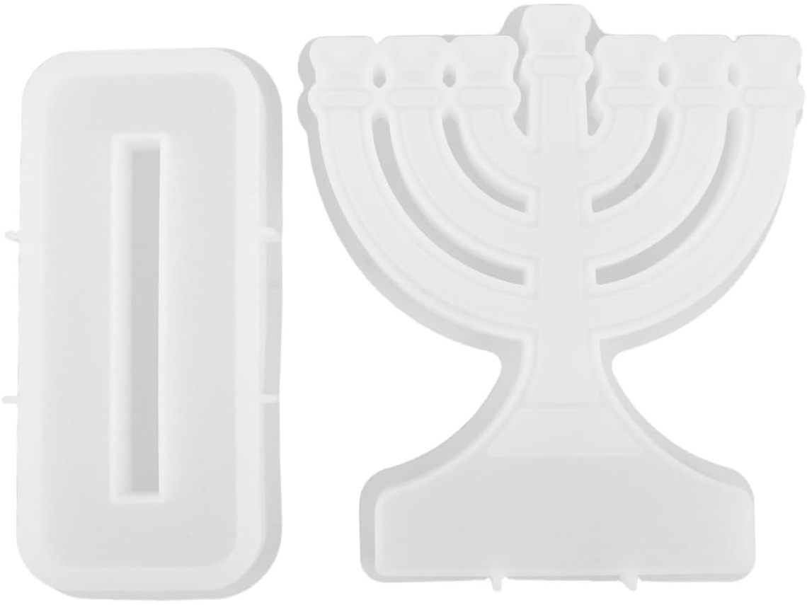 Molde De Silicone Para Castiçal De Resina, Branco, Clássico