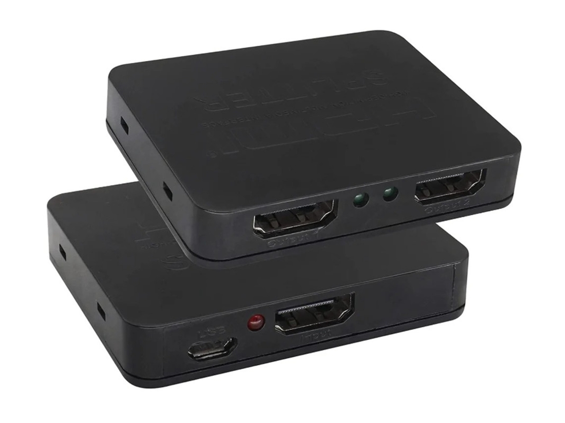 Yizhood 1 para 2 Adaptador Divisor HDMI Preto