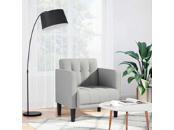 Vidaxl Poltrona Com Apoio De Braços 53 Cm Tecido Cinzento Nublado