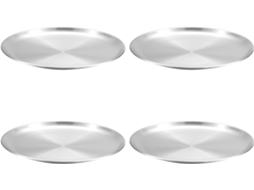 Conjunto De 4 Pratos Em Aço Inoxidável 304 Para Piqueniques, Camping, Cozinha E Mesa De Jantar, Nas Cores