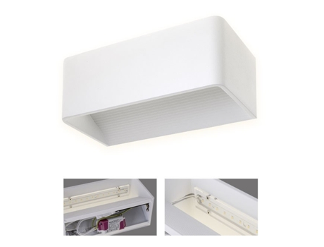 Aplique Edna 1X6W Led 520Lm 3000K C.20Xl.10Xalt.8Cm Areia FERRIMEX