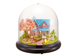 Kit de Casa Miniatura Diy com Luzes Led para Presente de Natal Aniversário e Decoração de Casa 2