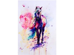 Arte Parede Decoração Pintura Óleo Tela Áquarela Cavalo Animal Lar Sala Comedor Hotel Exposição