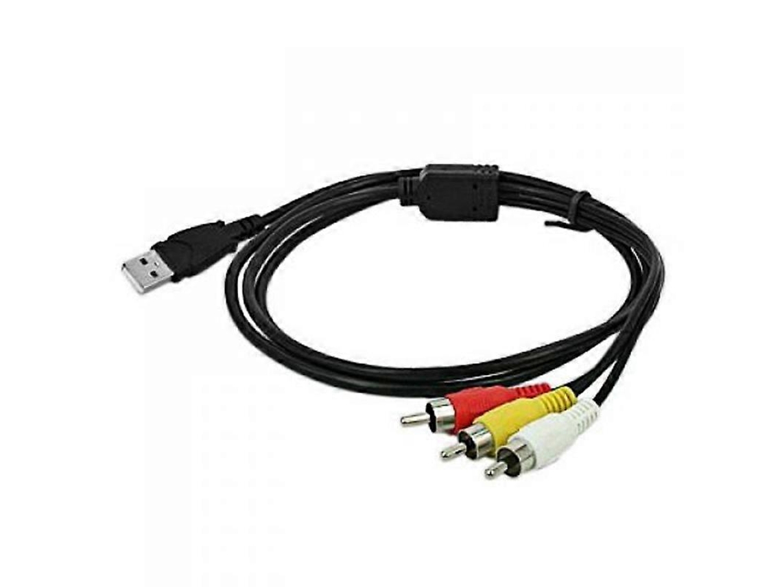 Cabo Adaptador Usb Para Áudio E Vídeo 3rca A/v Para Filmadora Para Tv, Mac E Pc Aquaforge