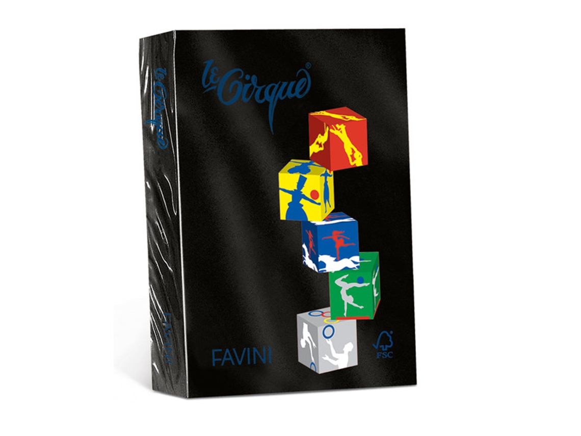 Papel FAVINI Le Cirque para impressora jato de tinta A4 210X297 Mm 500 folhas preto