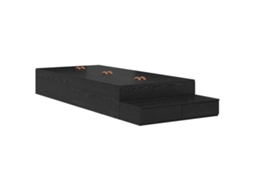 Conjunto 1 Estrado De Cama Com Arrumação Vidaxl Preto Madeira De Pinho Maciça (100 Cm)