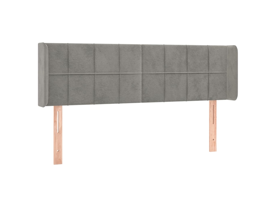 Headboard, Headboards Vidaxl Cinzeto Veludo (147 X 16 X 78/88 Cm)