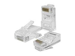 Conector RJ45 pass through QOLTEC 10 unidades para cabos UTP S/MARCA