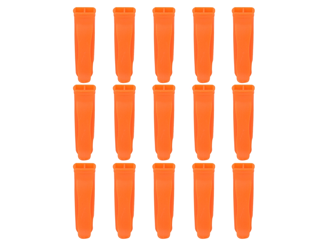 15 silbatos de plástico naranja brillante para emergencias y deportes, S/MARCA