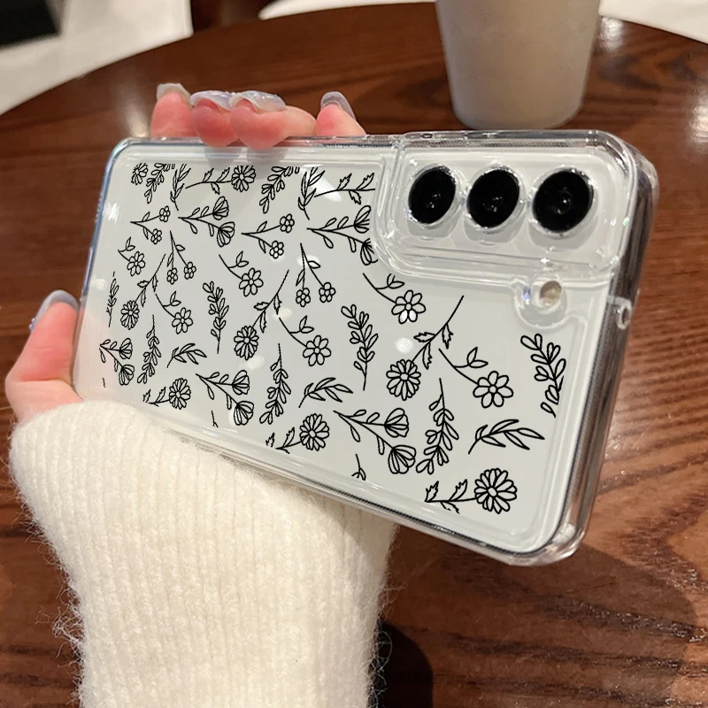 (a841)capa De Celular Com Flor Para Galaxy A57