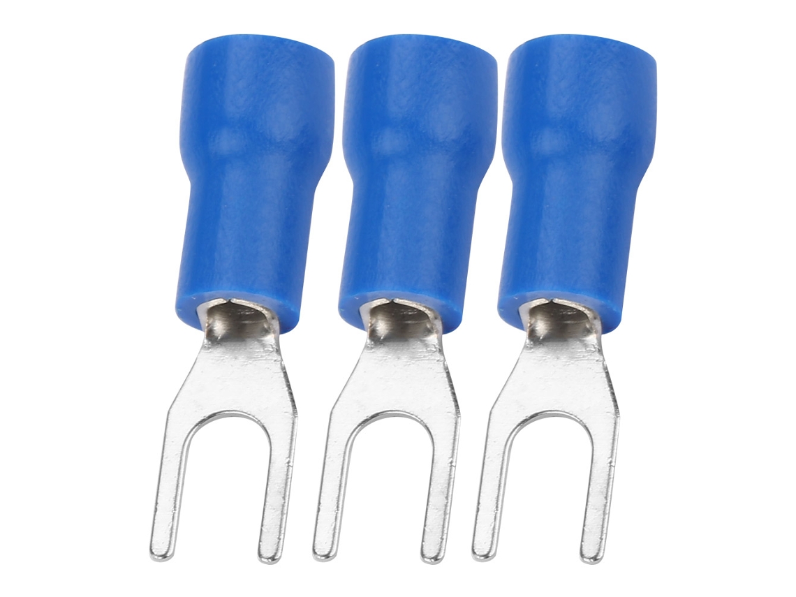 Conjunto 250 Terminais Isolados Fio Elétrico Azul