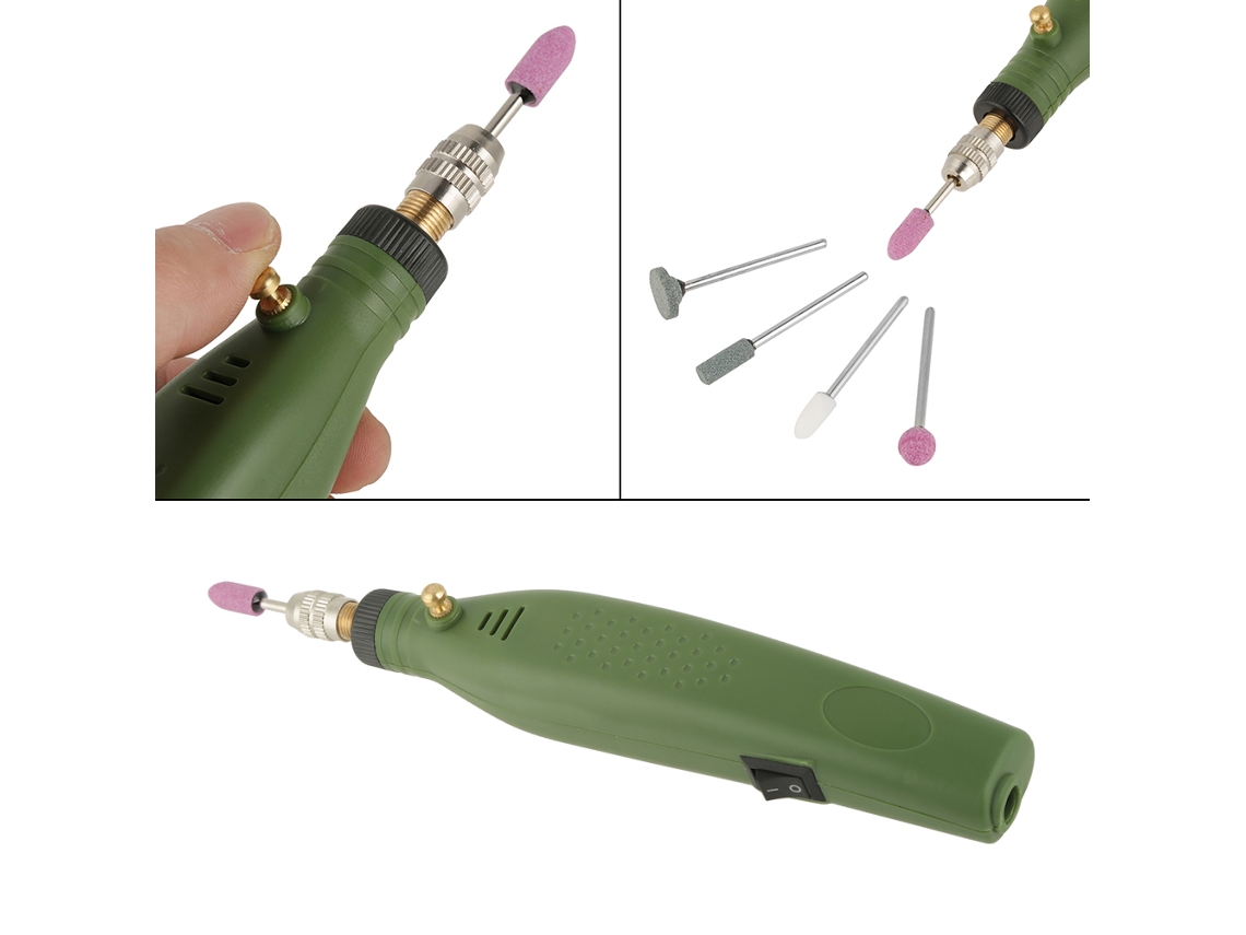 Laxiscreed Kit De Ferramentas Rotativas Com Mini Furadeira Elétrica E Esmeril Para Polimento