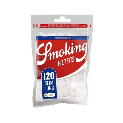 Slim Long. 30 X 120 Filtros 6x22mm. 3600 Filtros Smoking