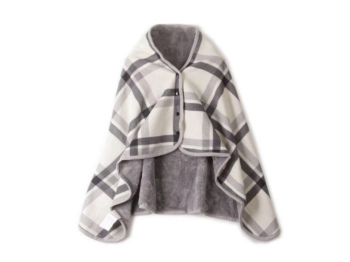 Manta Aquecida Flannel Cape Peluda Multifuncional