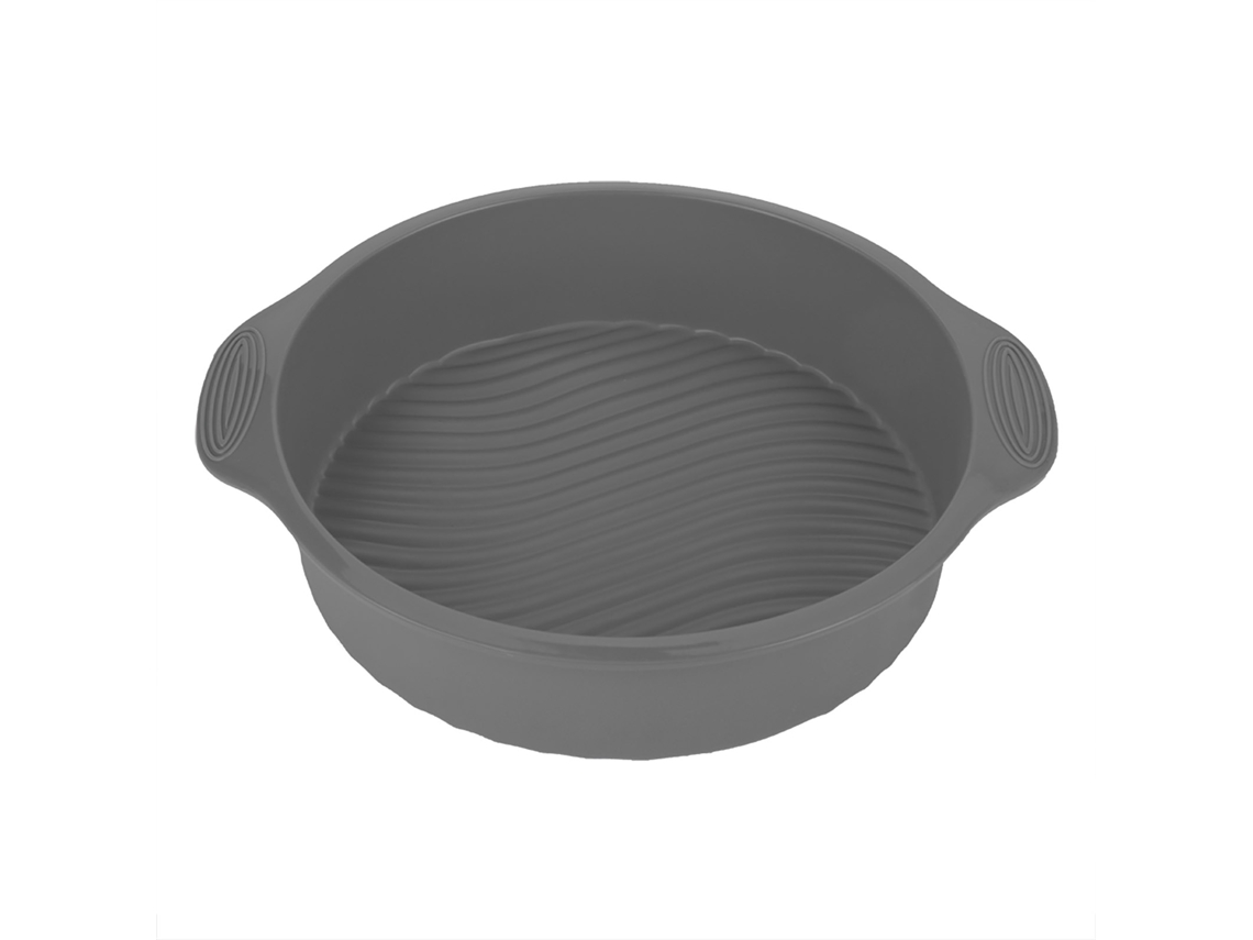 Moldes De Bolo Silicone Redondos 9 Polegadas Cinza