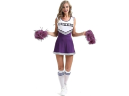 2026 traje de Cheerleader Sexy com Tassel Oih Tela de Seda de Leite Tamanhos Xs XXL Cores Variadas M Morado