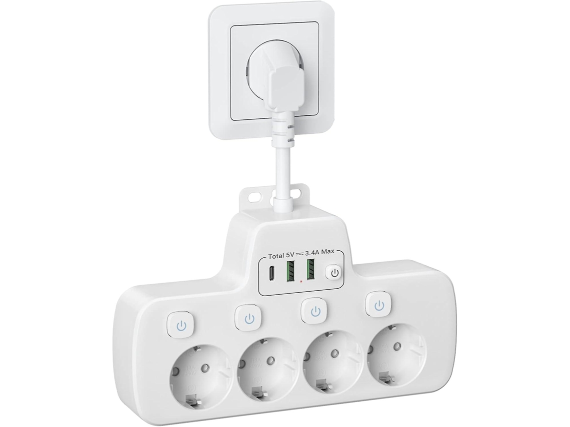 Extensão Elétrica Com Múltiplas Tomadas Para Ligar Todos Os Seus Dispositivos Com Segurança. Olysi Shop