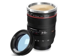 Xícara De Café De Fotógrafo De Viagens, Lente De Câmera De Aço Inoxidável