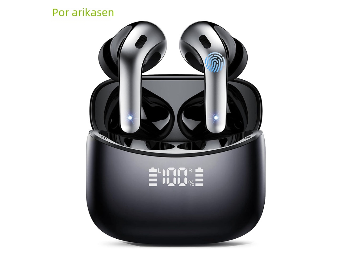 Fones de Ouvido Bluetooth Sem Fio , À Prova D'água, com Microfone, Cancelamento de Ruído e Bateria com Duração de Até 52 Horas. MDUG (pretos)