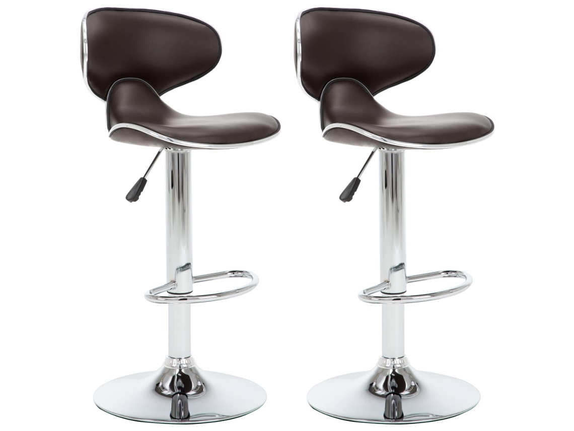 Bar Stool, Bar Stools Vidaxl Marrom Couro Artificial (n/a)