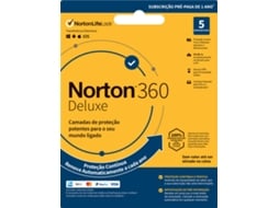 Software NORTON 360 Deluxe ESD 50GB (5 Dispositivos - 1 Ano - Smartphone, PC e Tablet - Formato Digital)