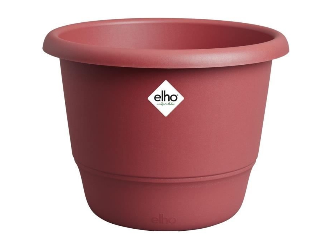 Vaso De Flores Elho Amiga Redondo 25 Vermelho L 25 X B 24.5 X H 18 Cm Exterior 100 Reciclado Elho Give Room To Nature