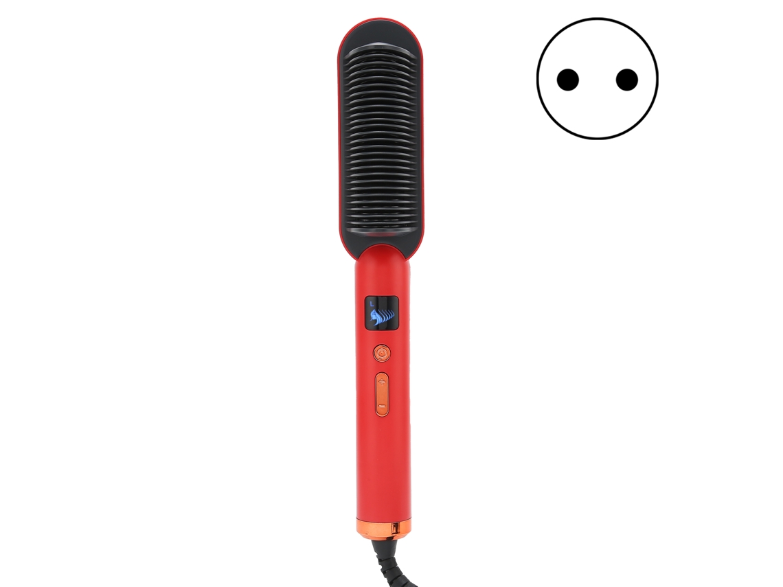 Pente de alisamento com íons negativos anti caldeira pente estilo aquecido ferro de curl profissional S/MARCA