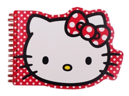 Bloco De Notas Espiral Hello Kitty Face