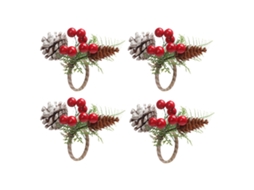 Conjunto de 2 pegas para guardanapos de Natal, novo estilo, 4 peças por pacote LAXISCREED