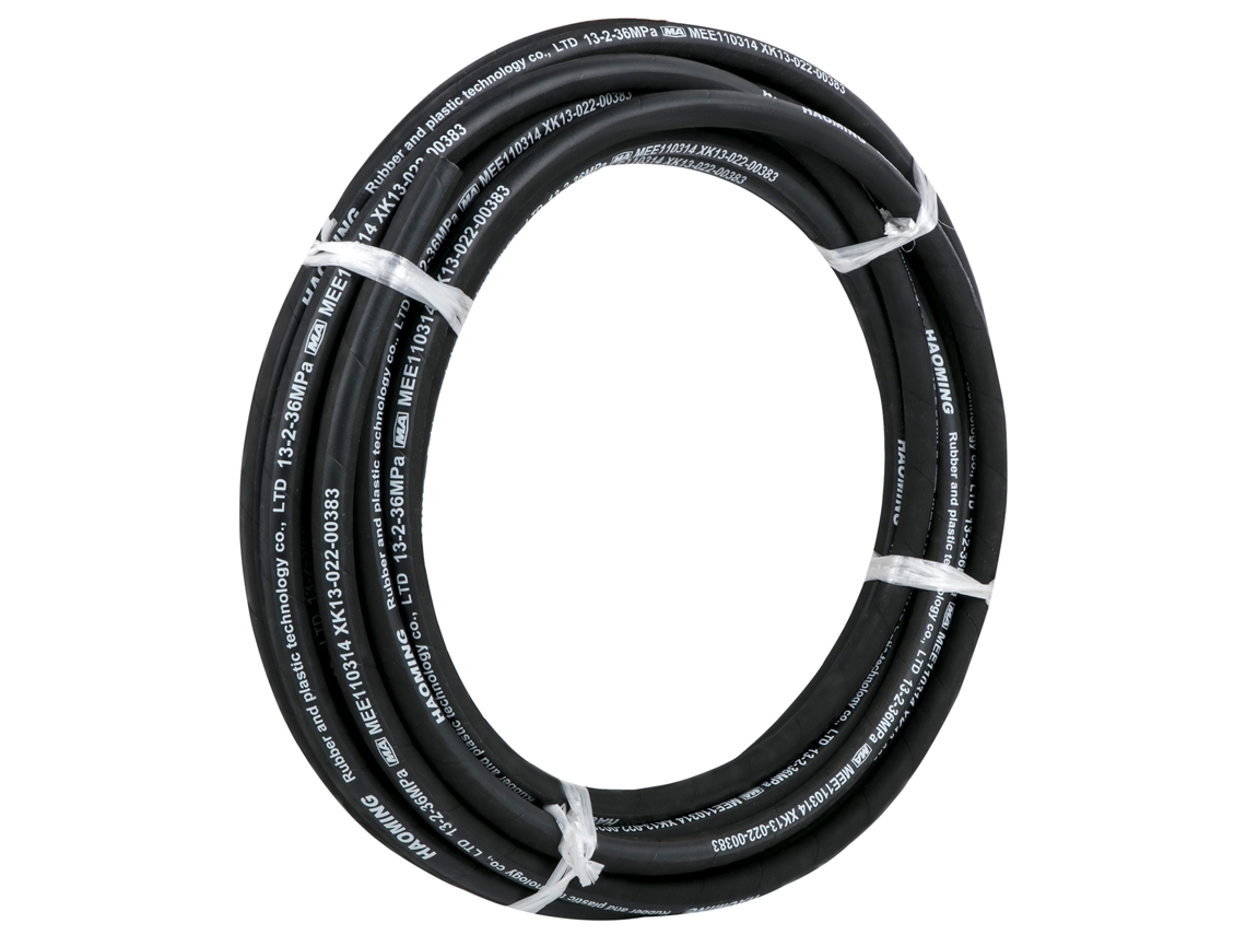 Mangueira Hidráulica de Borracha com 2 Tranças Fio Aço Alta Resistência, Diâmetro Interno 1,27 Cm, 5000 Psi Máx, em Granel para Temperatura 40 a 121