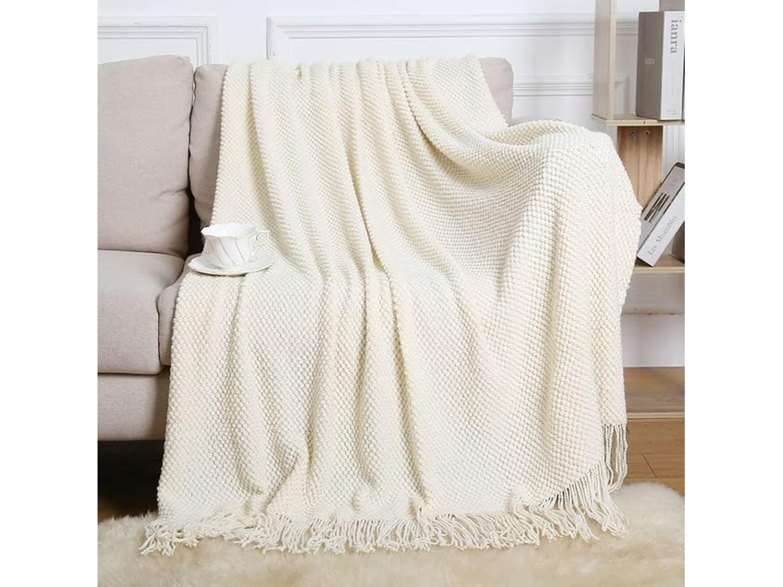 Manta de Sofá Xadrez Waffle Mantou para o Verão Ideal Casa e Escritório Edredom Duplo Fino Cama Perfeito Crian