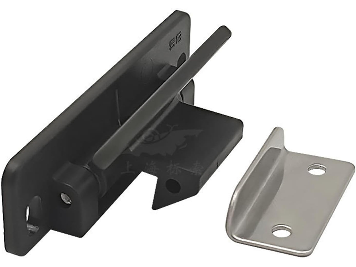 Fecho De Porta Para Rv Em Abs E Nylon, Branco E Preto, 67mm Preto