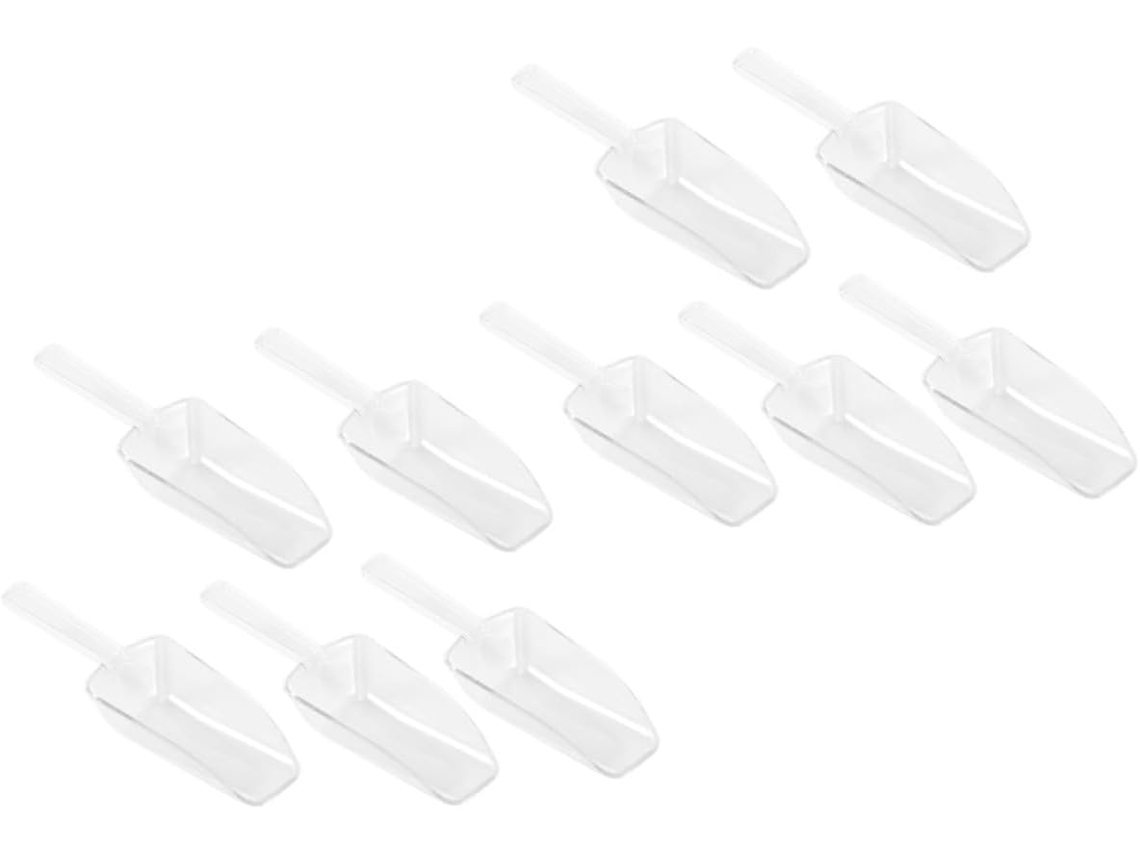 Conjunto De 10 Mini Pás Gelo Plástico, Portáteis E Leves