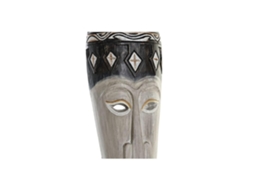 Figura Decorativa Dkd Home Decor Bambu Ferro Máscara 19 X 10 X 78 Cm
