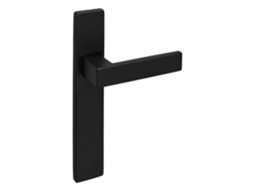 Maçaneta Lavuzo Imperio WOVAR Black com Escudo Retangular