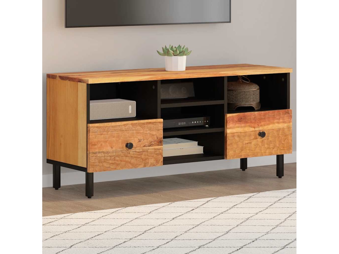 Vidaxl Móvel De Tv 100x33x46 Cm Madeira De Acácia Maciça