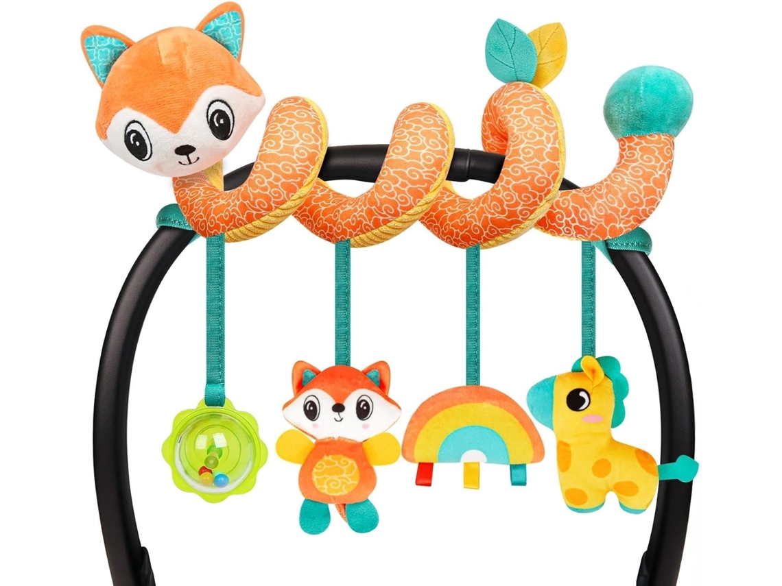 Brinquedo Espiral Com Chocalho Para Bebé, Pendurado Para Cadeira Auto E Carrinho, 0-12 Meses Raposa Hexinyigjly