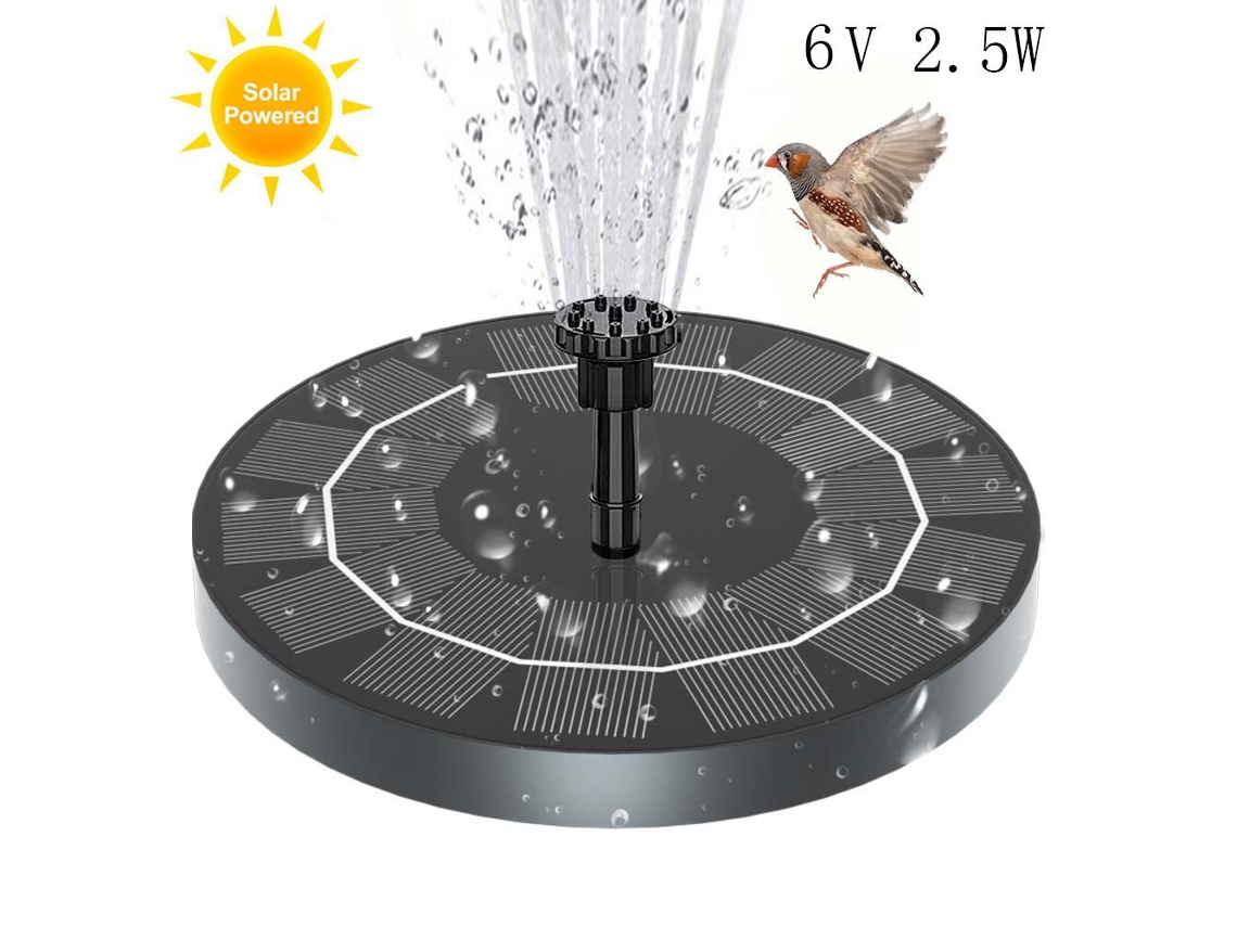 Fonte Solar Flutuante 16cm 6v 2.5w, Bomba De Água Para Lago, Piscina E Jardim, Decoração Solar Sem Fios