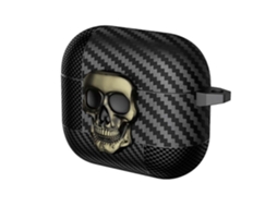 Camada protetora para fone de ouvido Bluetooth com estampa de fibra de carbono GIECY.