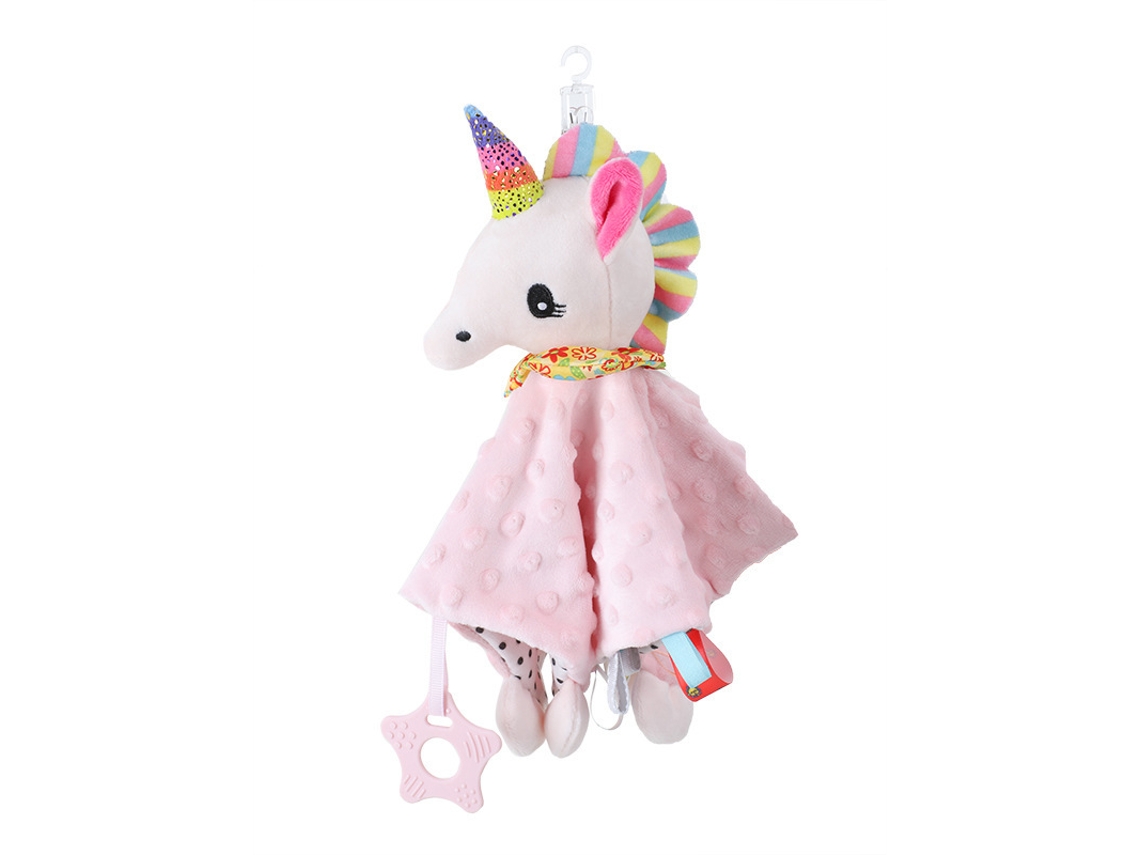 Boneca Reconfortante Em Forma De Animais Para Bebés Meninos E Meninas, 28 Cm (11 Polegadas) Unicórnio Rosa Hexinyigjly