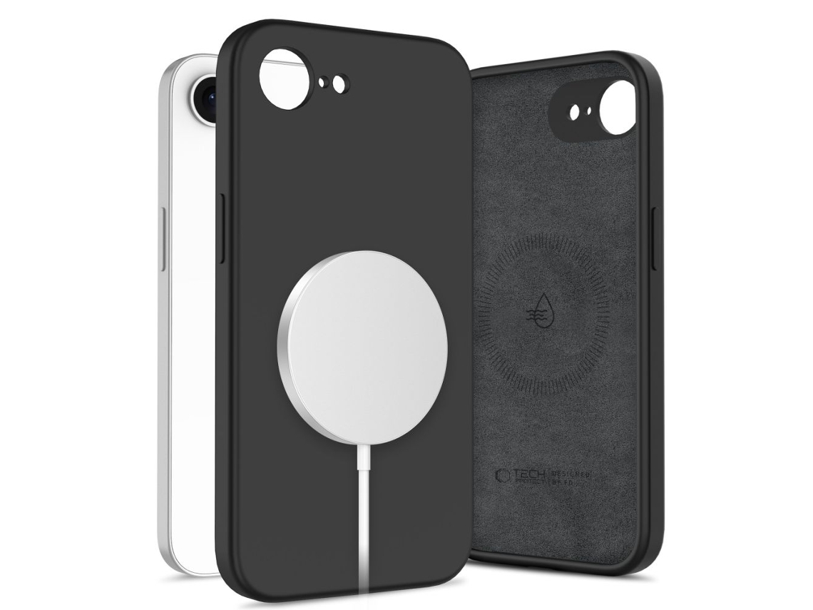 Capa Magsafe De Silicone Líquido TECH PROTECT Para Iphone 16e Com Proteção Contra