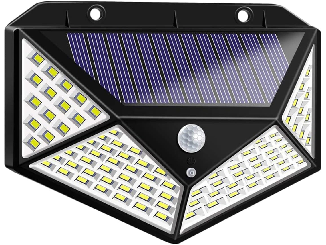 Conjunto De 2 Luminárias Solares Led Para Exterior Com Sensor De Movimento, À Prova Dágua, Bateria Gokoco