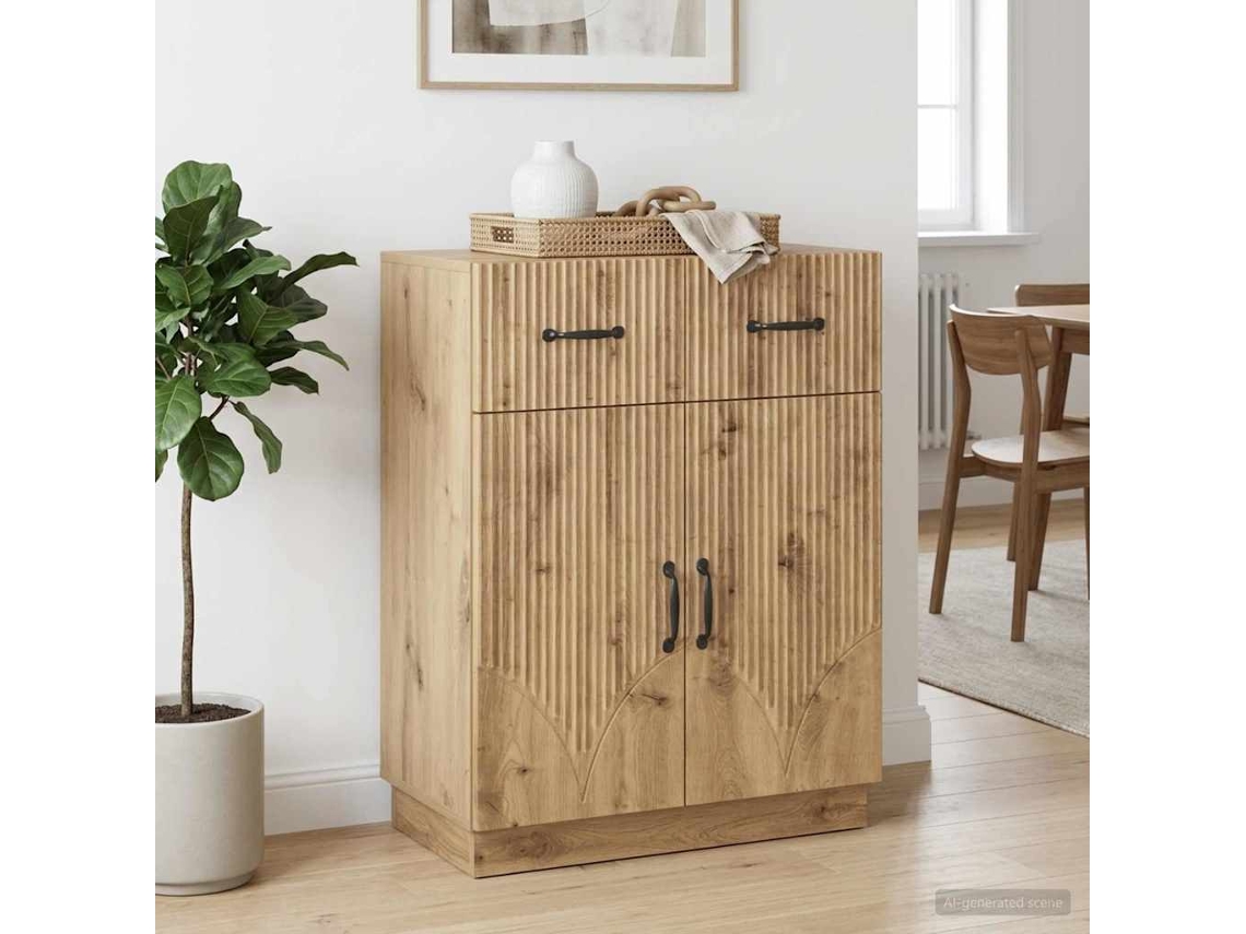 Vidaxl Buffet Carvalho Arttisan 66 X 34,5 X 87 Cm Derivados De Madeira