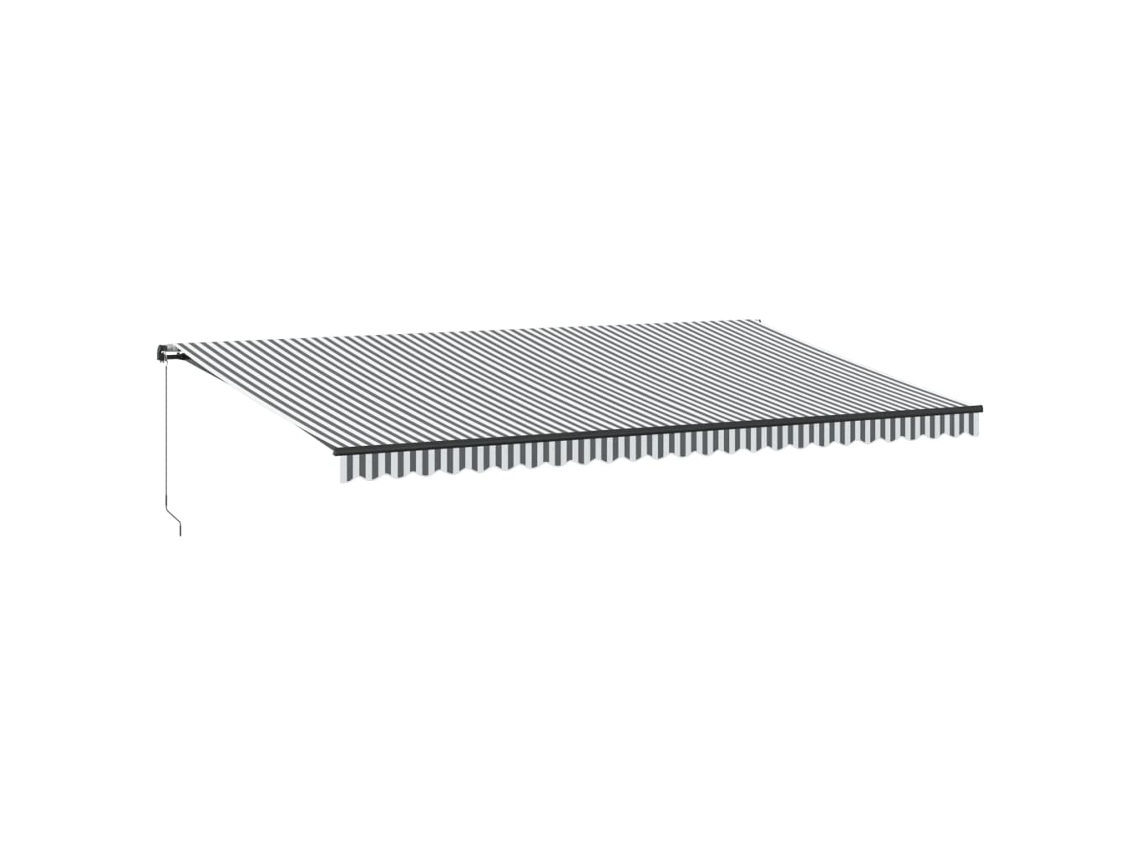 Toldo retrátil manual com luzes LEDs MAISON EXCLUSIVE 600x350 cm antracite/branco