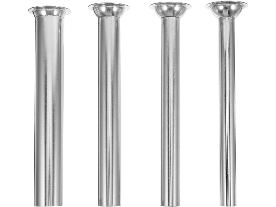 Conjunto De 4-tubos Aço Inoxidável Prateados Para Enchimento Linguiça 16 19 22 28mm Moedor Carne E Enchedor Fácil