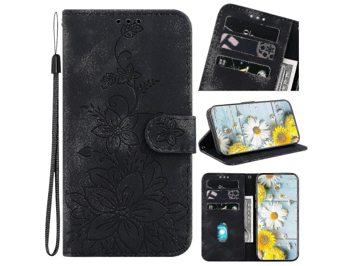 Capa Para Oppo Reno 10 5g Com Estampa De Lírio, Capa Tipo Carteira, Couro Sintético Premium, Com Porta-cartões, Compatível Com Oppo Reno 10 5g