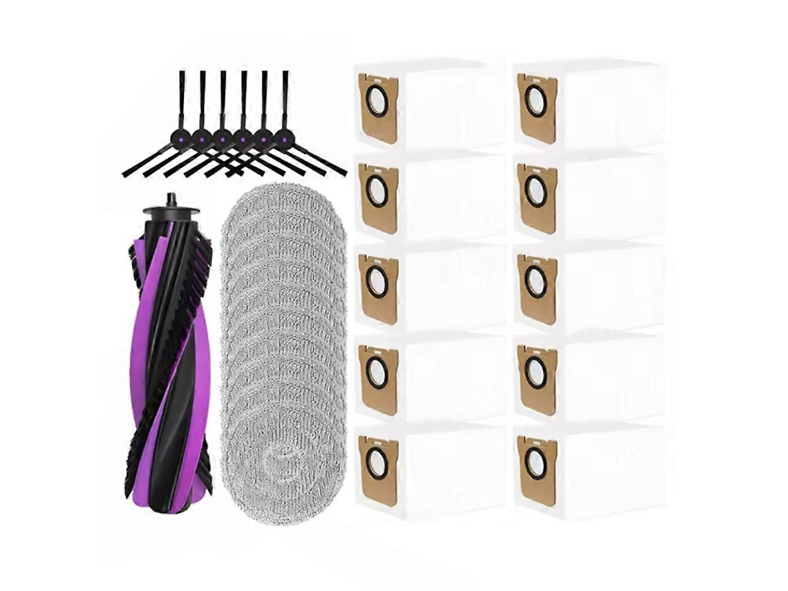 Kit De 27 Peças Para Aspirador Robô Jonr P20 Pro: Peças De Reposição, Escova Principal, Escova Lateral, Pano De Limpeza E Saco De Pó.