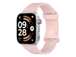 Bracelete para Redmi Watch 6 / 5 / 4 XIAOMOYU em silicone respirável cor sólida rosa